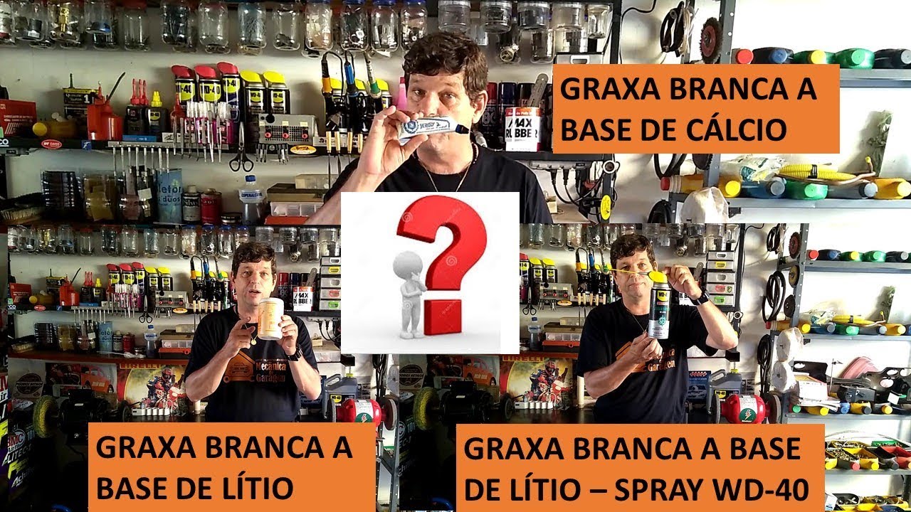Watch Now Relação da Moto, qual utilizar, Graxa Branca a base de Cálcio ou de Lítio  Relação da Moto, qual utilizar, Graxa Branca a base de Cálcio ou de Lítio