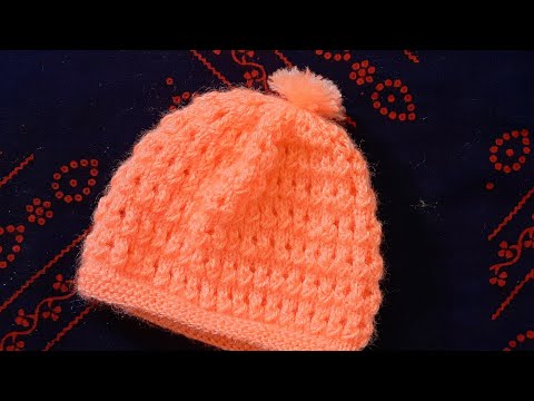 Hand knitted Cap (Topi,Hat)For New Born Baby  0-6 Month