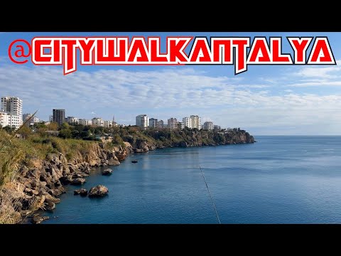 City Walk in Downtown of Antalya, Turkey - December 2022