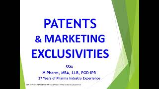Patents & Marketing Exclusivities - Simplified