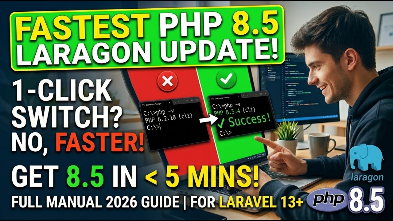 How to Update PHP Version in Laragon to 8.5 (Fastest Way) | 2026 Guide #Laragon #PHP85 #WebDev #php