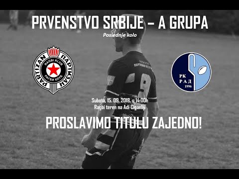 Ragbi klub Partizan Live Stream | Partizan - Rad 15.09.2018.