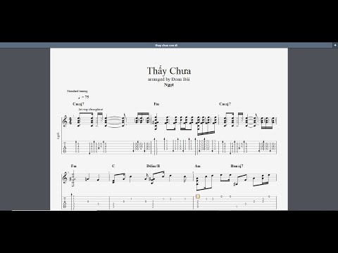[GUITAR TAB] Thấy chưa - Ngọt (FINGERSTYLE TAB + LEAD TAB) - TAB HƯỚNG DẪN - Hợp âm nâng cao