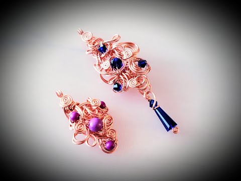 Freeform Finger Swirl Pendant / Beads Attached,  Part A - Cheryl St.Pierre of Majestic Wire Artworks