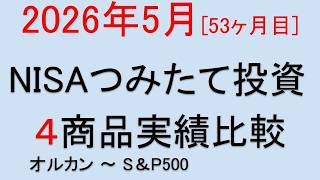 【(53か月目)2026年5月】nisaつみたて投資主要4ファンド同額積立のパフォーマンスデータ紹介