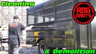 Short Bus RV Conversion Ep3 - Cleaning &amp; Demolition
