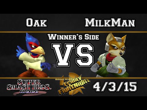 Friday Fightnight! - Oak (Falco) Vs Milkman (Fox) - SSBM Winners Bracket - Melee