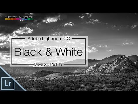 Lightroom 6 Tutorial - How to edit Black And White Photos in Lightroom CC Video