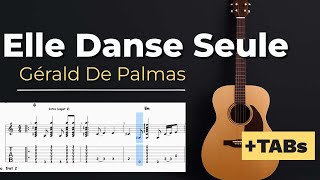 Elle danse seule - Easy Fingerstyle Guitar Tutorial + TABs (Gérald De Palmas) | Kadifem Tabs