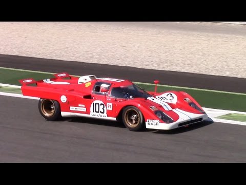 Historic Ferrari V12 Engine Sound: 312 P vs 512 M - Fly Bys On Track!