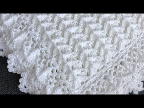 Easy crochet baby blanket/ craft & crochet blanket 3702