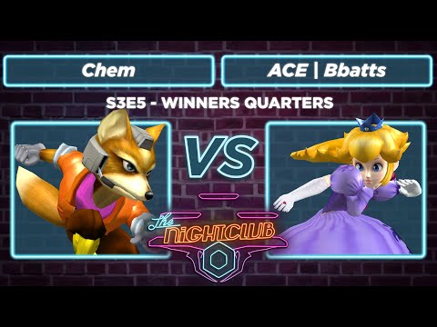 The Nightclub S3E5: ACE | BBatts (Peach) vs Chem (Fox) - Winners Quarters SSBM