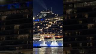 Night time departure for MSC Seashore! #msc #msccruises #mscseashore #cruiseship #portcanaveral