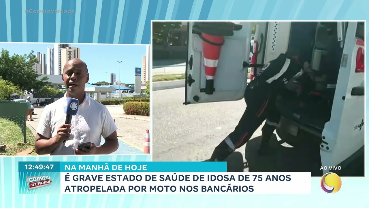 É grave estado de saúde de idosa de 75 anos atropelada por moto nos Bancários