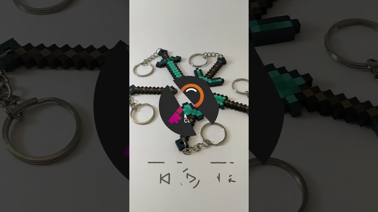 Minecraft Tools IRL | Diamond Tool Keychains #minecraftshorts