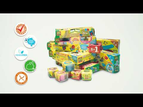 Незасыхающая SES Creative масса для лепки Классик New (4 цвета, в пластиковых баночках) (0465S)