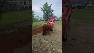 Kubota SCL1000 in action #kubota #miniskidsteer #landscaping #dirtwork #soil #lawn