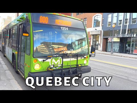 Quebec City Full RTC Bus Ride from Downtown to Montmorency Falls in December 2022