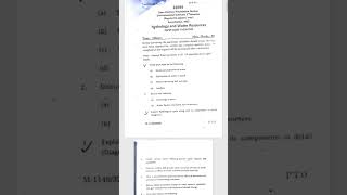 M.sc hydrology and water resources important questions