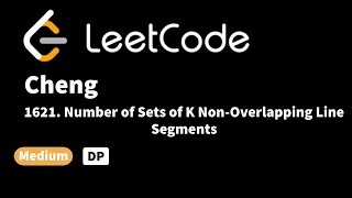 YouTube video 'LeetCode 1621. Number of Sets of K Non-Overlapping Line Segments'