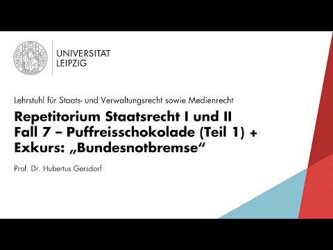 LEO Repetitorium Staatsrecht [Fall 7] – Puffreisschokolade (Teil 1) + Exkurs: "Bundesnotbremse"