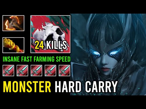 Brutal Crit Damage Hard Carry Phantom Assassin 11Minute Battle Fury Insane Fast Farming Speed Dota 2