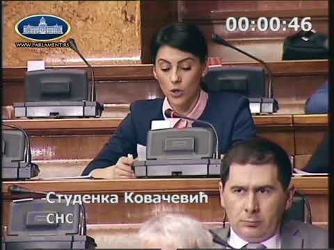 Narodni poslanik Studenka Kovačević(PG SNS) - izlaganje 12.03.2018.