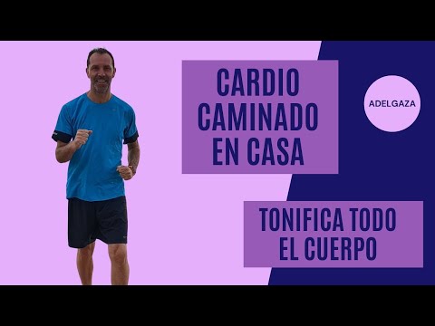 Ejercicios de cardio caminando en casa para adelgazar y tonificar todo el cuerpo.