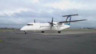 preview picture of video 'Air New Zealand ► Bombardier Q300 ► Startup - Taxi - Takeoff ✈ Tauranga Airport'