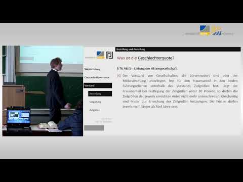 Aktienrecht 06 - Vorstand, insb. Vergütungsfragen