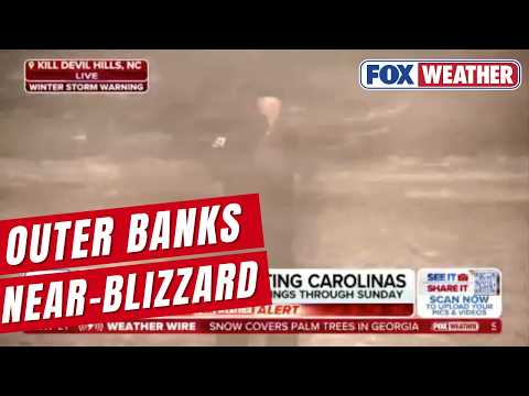 Major Winter Storm Causes Near-Blizzard Conditions In The Outer Banks