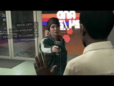 Detroit: Become Human - Kara robs store at gun point
