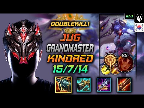 GrandMaster Kindred Jungle vs Taliyah - 천상계 정글 킨드레드 크라켄 집공 - LOL KR 12.8