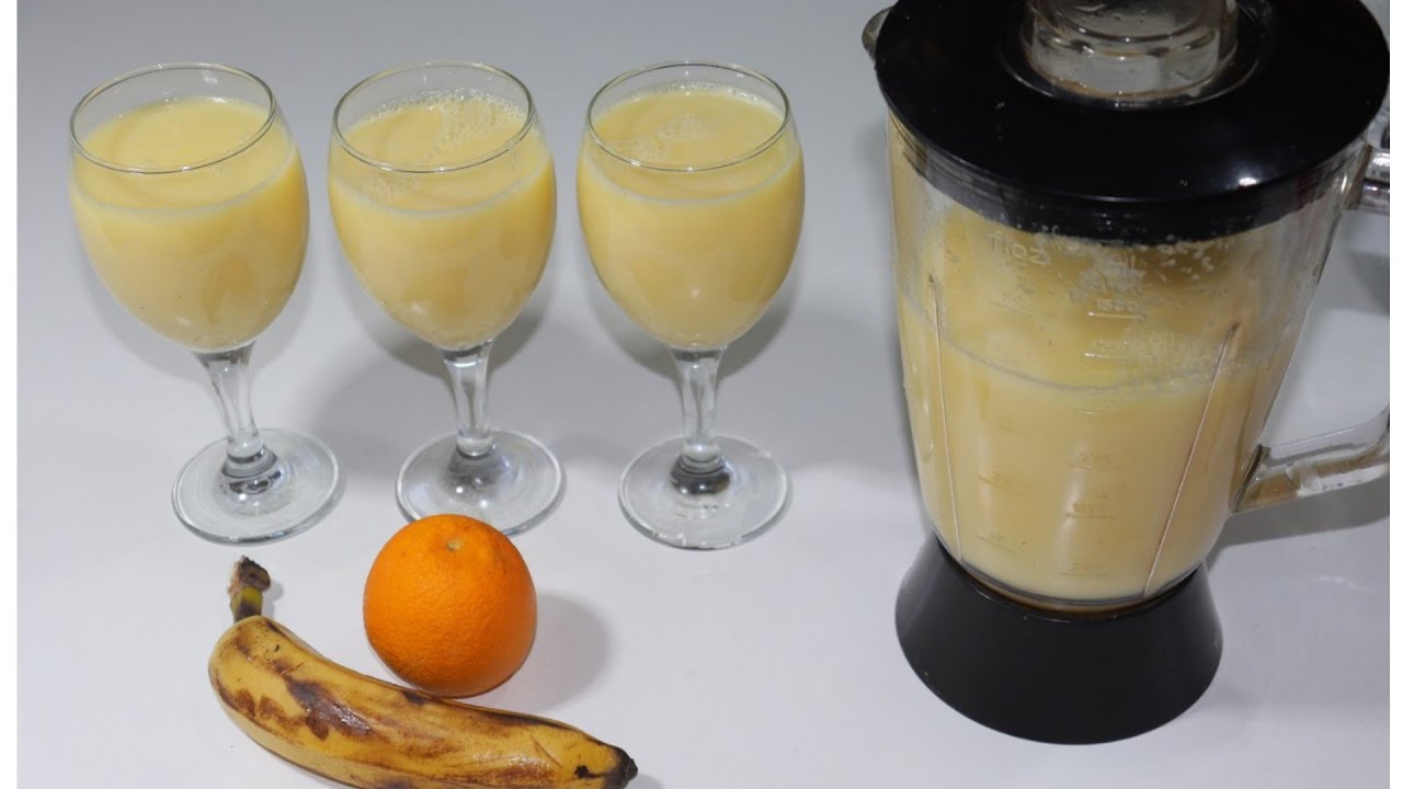 Un litre de jus fait maison avec seulement une orange ??et une banane??.