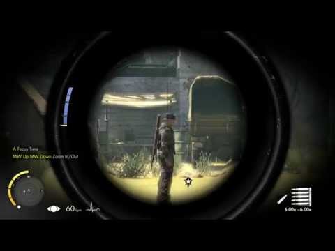 Sniper Elite 3 Save Churchill Part 2 Belly of the Beast MultiKill 1 shot 4 down!