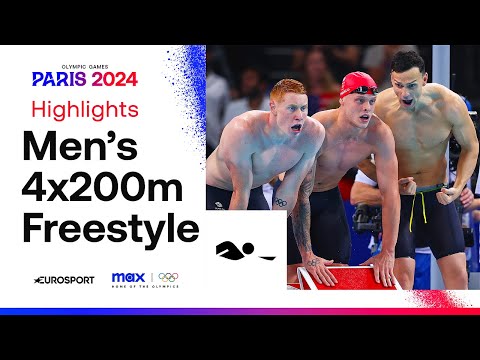 GB RETAIN RELAY TITLE! 🇬🇧 | Men's Swimming 4X200m Freestyle Highlights | #Paris2024