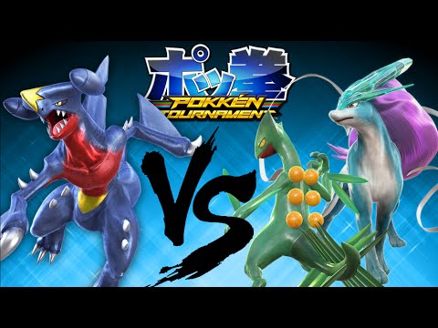 Garchomp Vs Sceptile+Suicune | Pokken Tournament Replays w/Stein