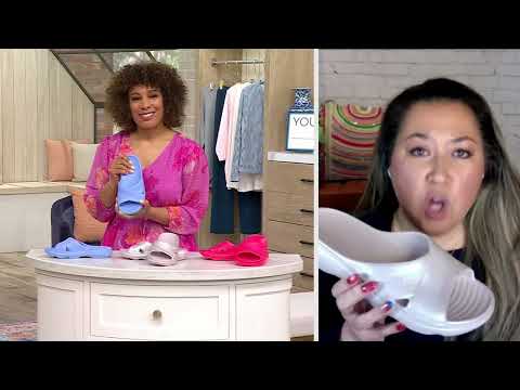 Ryka Cross-Band Recovery Slide Sandals - Refresh on QVC