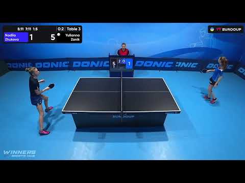 09:30 Nadiia Zhukova - Yulianna Zanik 15.10.2023 TT Euro.Cup Women Ukraine Master.Table 3