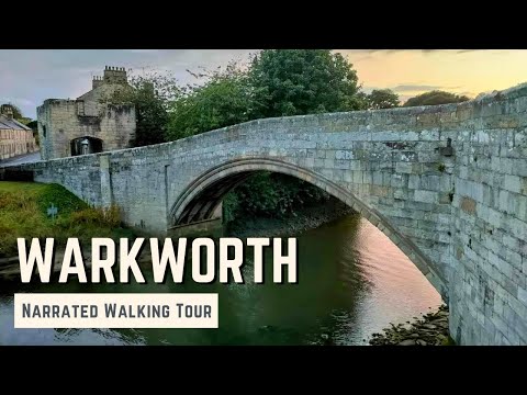 WARKWORTH, Northumberland | 4K Narrated Walking Tour | Let's Walk 2024
