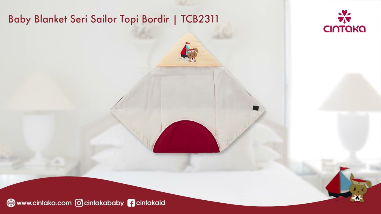 Baby Blanket Sailor Series Topi Bordir