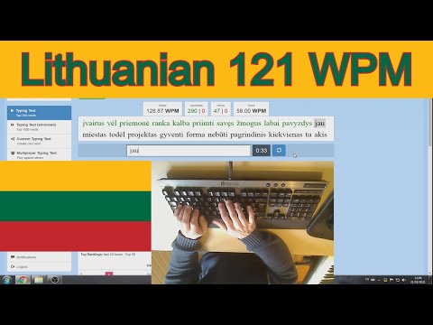 10FastFingers - Lithuanian - 121 WPM