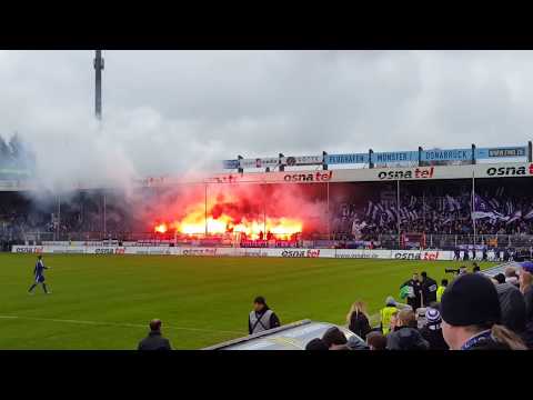 Vfl Osnabrück - 1.FC Magdeburg Choreo & Pyro 20.03.2016 3. Liga 10 Jahre Inferno