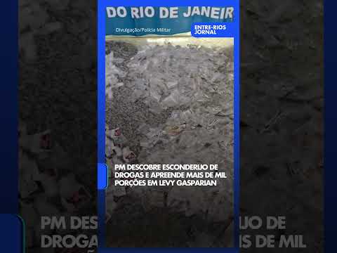 PM descobre esconderijo de drogas e apreende mais de mil porções em Levy Gasparian