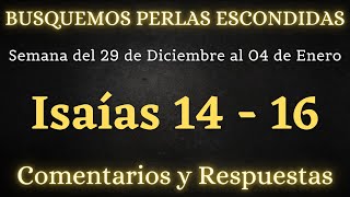 Let's look for hidden gems ✅ Week of December 29 to January 4 ♡ Isaiah 14 - 16