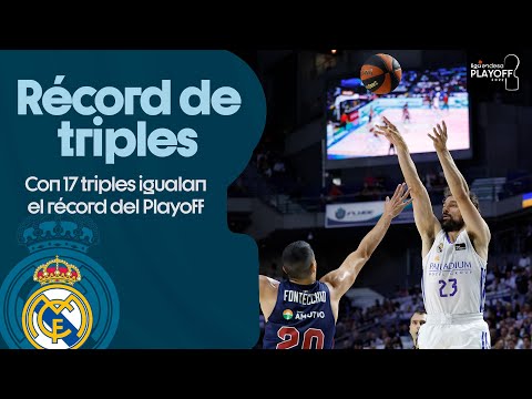 El Real Madrid iguala el récord de triples en Playoff: ¡17!
