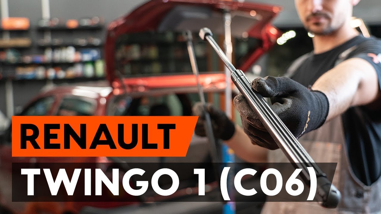 Kā nomainīt: bagāžnieka amortizatoru Renault Twingo C06 - nomaiņas ceļvedis
