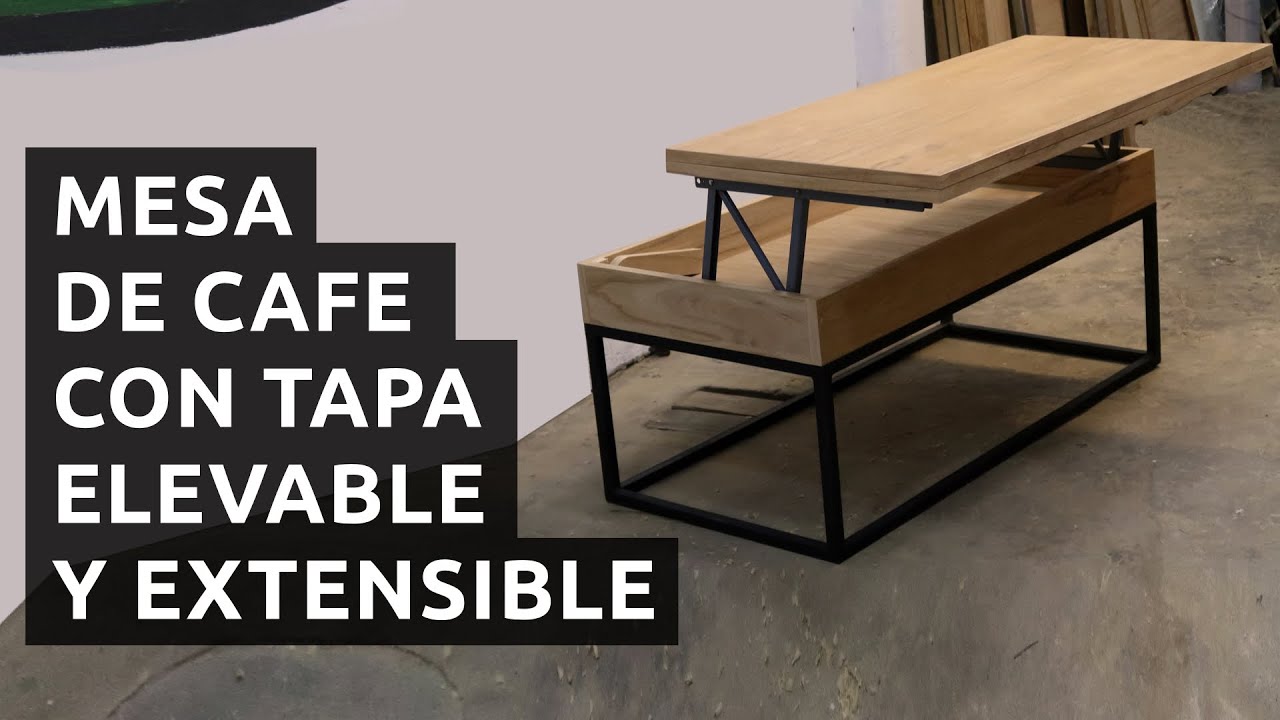 MESA RATONA ESTILO INDUSTRIAL CON TAPA ELEVABLE Y EXTENSIBLE, colaboración con CUSTOMS