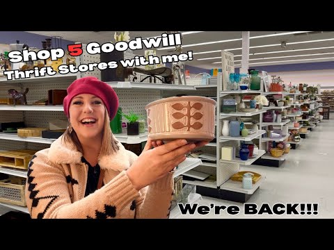 WE'RE BACK!!! Our First Big Thrift Haul Of 2026! We thrift 5 GOODWILL stores + antique malls