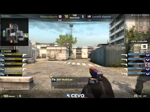 LunatiK eSports vs Follow eSports Game 1 (CEVO-P CS:GO Season 8) - Dust & K-Smooth